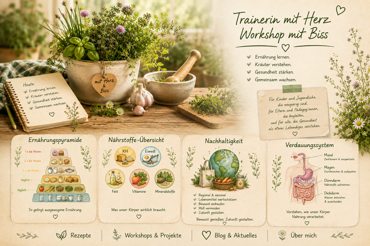 Illustration und Zusammenfassung der Person