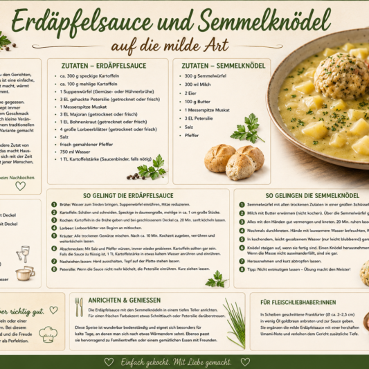 Erdäpfelsauce, die Milde