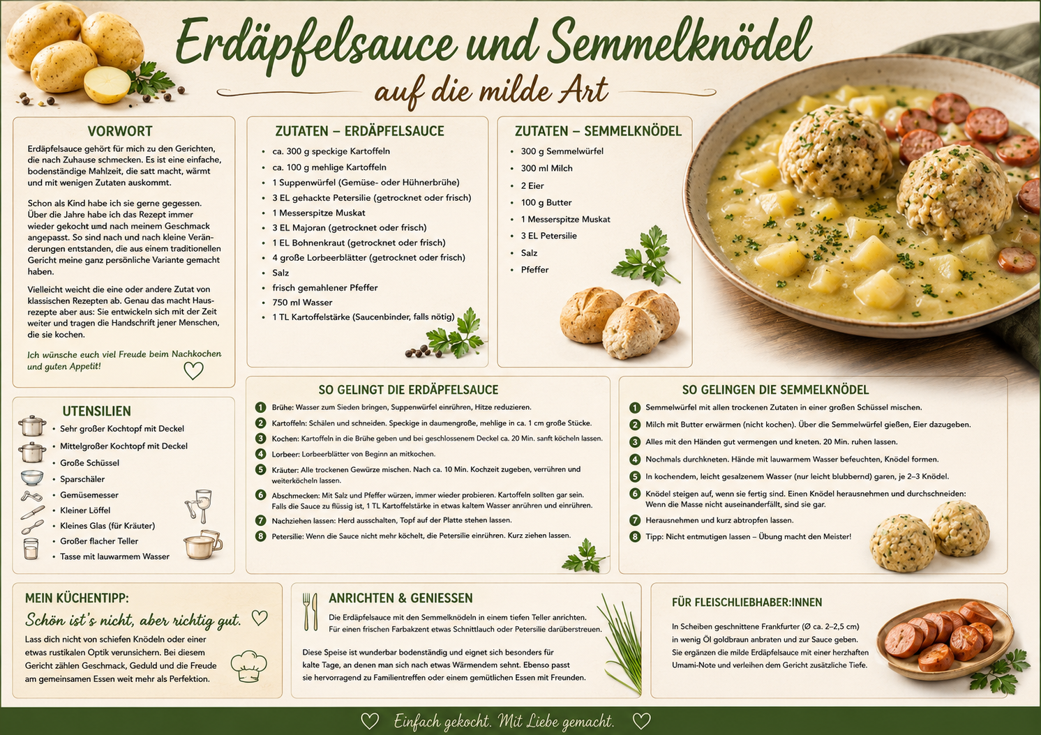 Erdäpfelsauce, die Milde