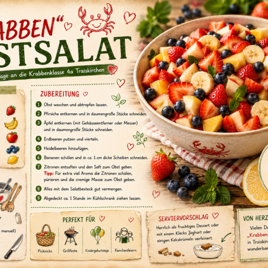Krabben-Obstsalat