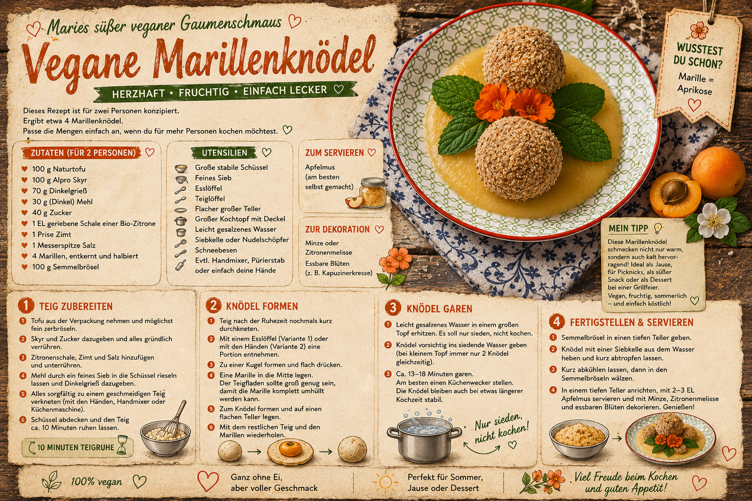 Vegane Marillenknoedel